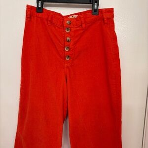 Marine Layer Red Corduroy Pants Size 8
